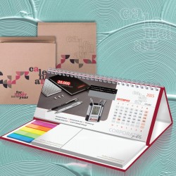 Επιτραπέζιο ημερολόγιο σπιράλ με sticky memos