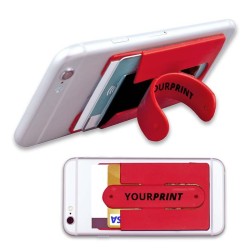 Silicone pouch with snap stand in the colour of your choice.